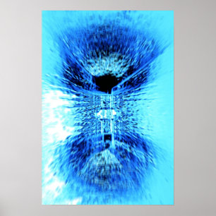 Gefrorenes Blau Poster