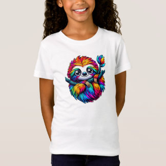 Gefrorenes Faultier in Rainbow Vibes T-Shirt