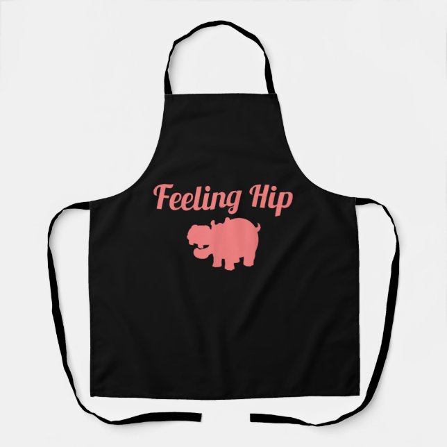 Gefühl Angesagt Hippopotamus Funny Hippo Kinderges Schürze (Vorderseite)