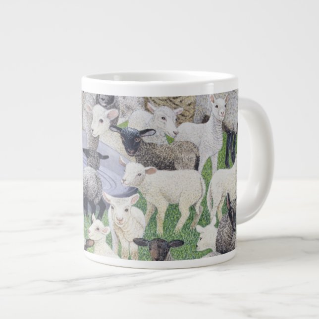 Gefühl ängstlich Jumbo-Tasse (Vorderseite Rechts)