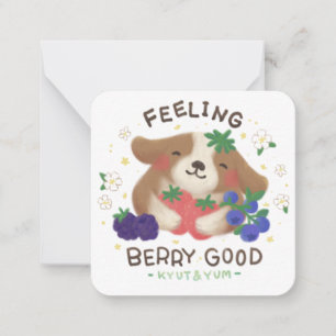 Gefühl Berry Good: Niedlicher Hund mit Berries Mitteilungskarte