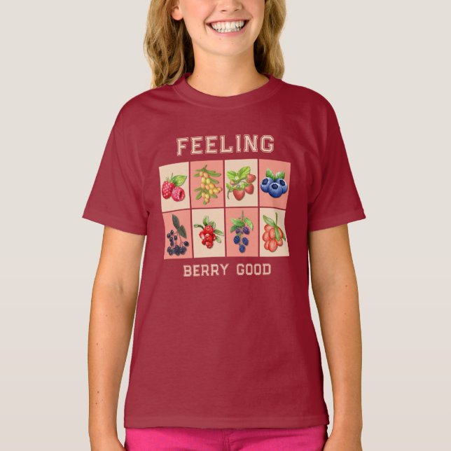 GEFÜHL BERRY GUOD Custom Erdbeeren Berries Kinder T-Shirt (Vorderseite)
