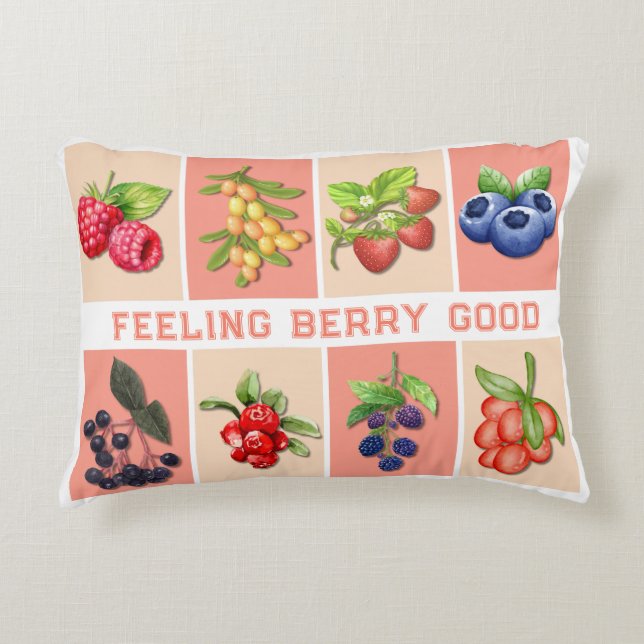 GEFÜHL BERRY GUOD Customizable Strawberry Dekokissen (Vorderseite)