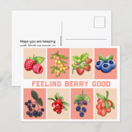 GEFÜHL BERRY GUTE, individuell anpassbare Erdbeere Postkarte