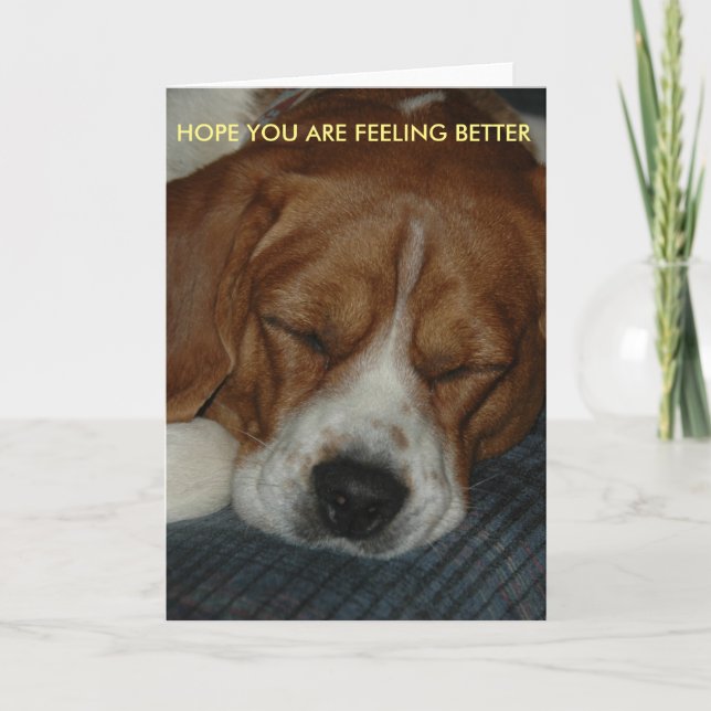 Gefühl Bessere Karte mit Beagle (Vorderseite)