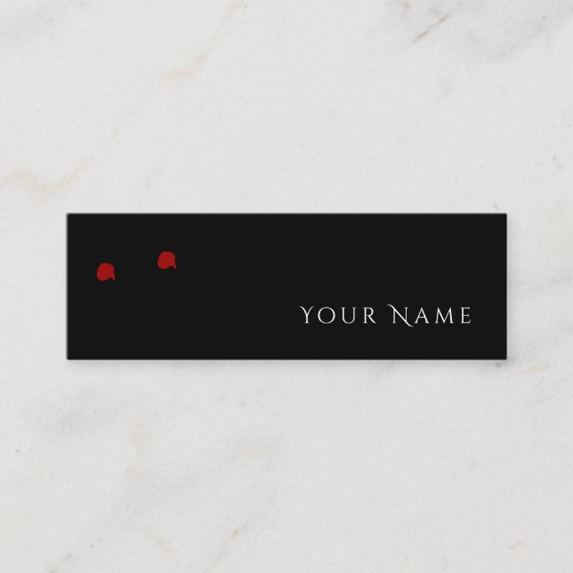 GEFÜHL BITEY Funny Vampire Personal Calling Card Telefonnummerkarte (Vorderseite)