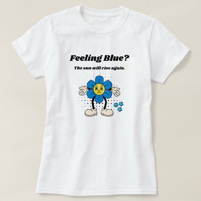 Gefühl Blue Blume International T-Shirt (Design vorne)