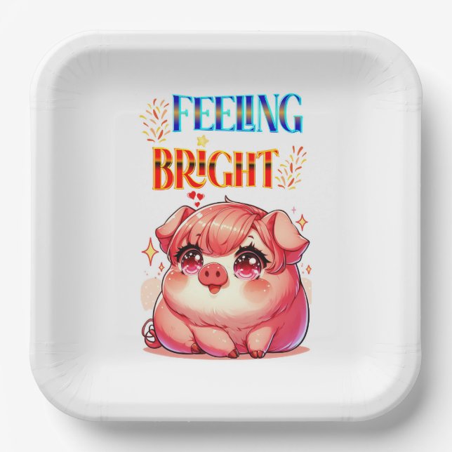 Gefühl Bright Pappteller (Vorderseite)