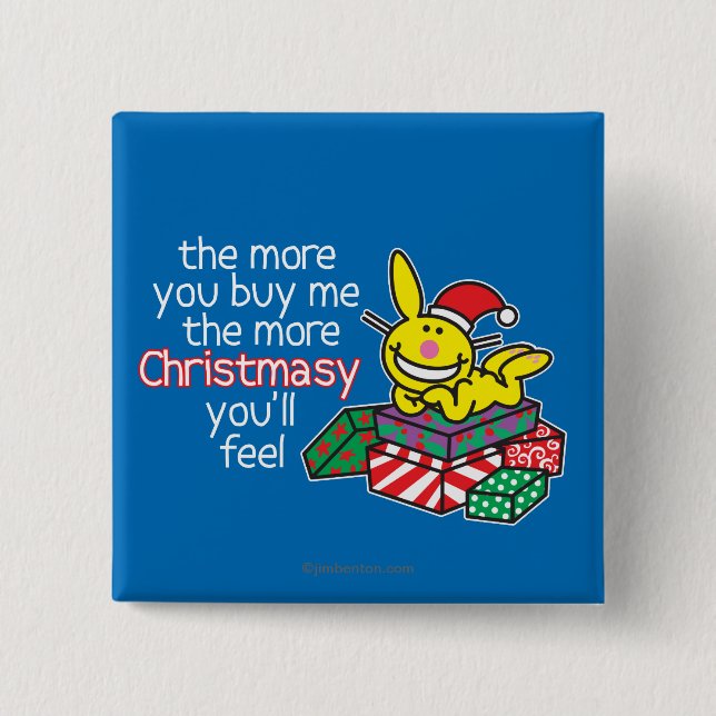 Gefühl Christmasy Button (Vorderseite)