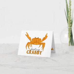 Gefühl Crabby, Orangenkrabbe Dankeskarte
