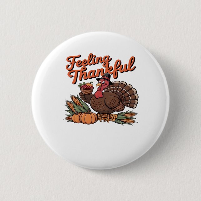 Gefühl dankbar Classic T - Shirt Button (Vorderseite)