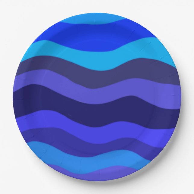 Gefühl der Papierplatte blau Pappteller (Vorderseite)