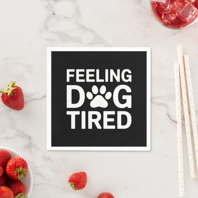 Gefühl Dog müde Serviette (Beispiel)