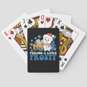 Gefühl ein wenig Frosty Snowman Weihnachten Schnee Spielkarten
