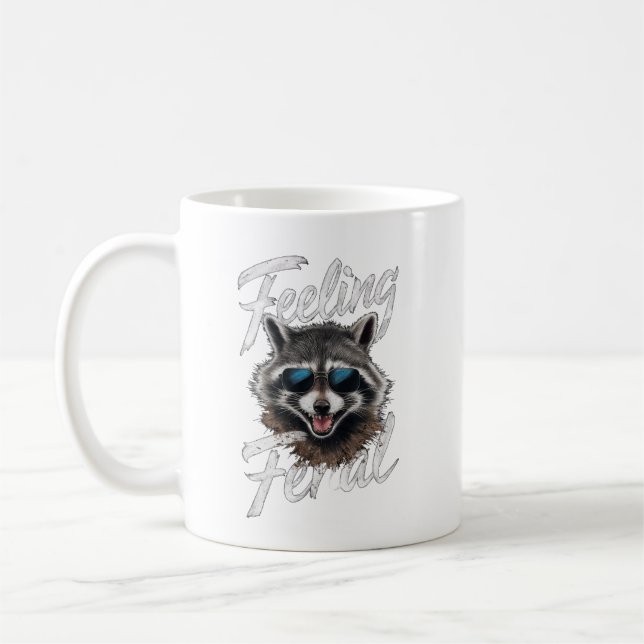 Gefühl Feral Racoon Kaffeetasse (Links)