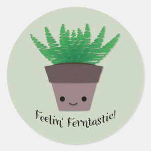Gefühl Ferntastic Fern Runder Aufkleber