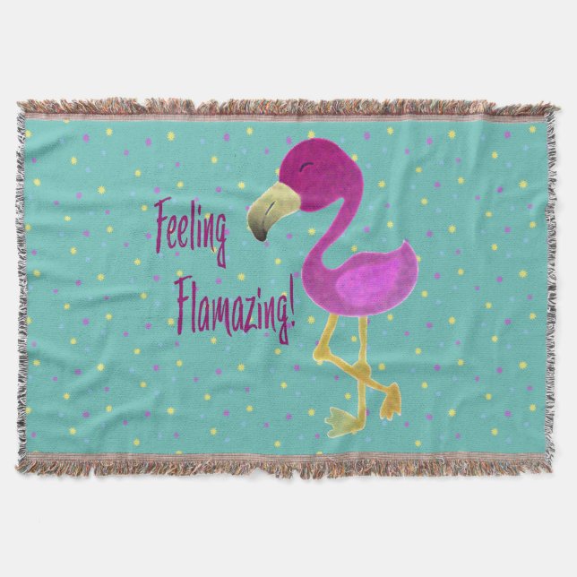 Gefühl Flverblüffend Flamingo Decke (Vorderseite)