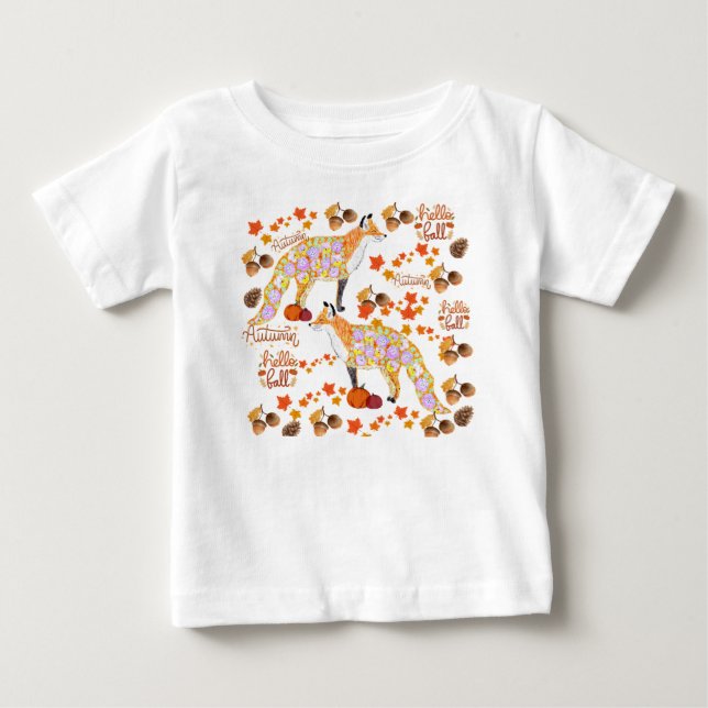 Gefühl Foxy Herbst/Herbst Baby T-shirt (Vorderseite)