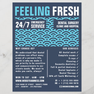 Gefühl frisch, Zahnheilkunde, Zahnarztwerbung Flyer
