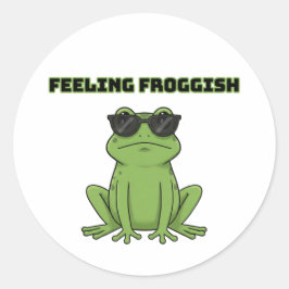 Gefühl Froggisch Runder Aufkleber