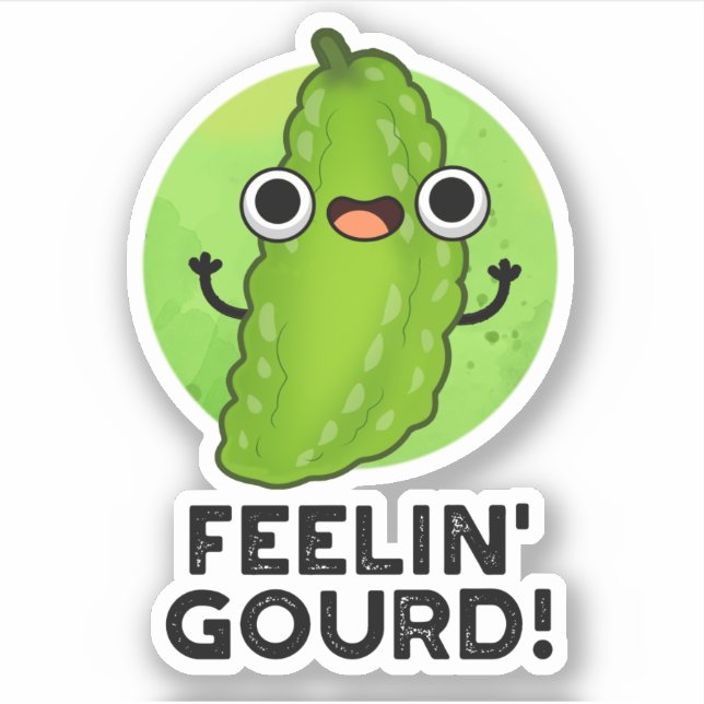 Gefühl Gourd Funny Gefühl Gute Veggie Pub Aufkleber (Vorderseite)