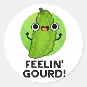 Gefühl Gourd Funny Gefühl Gute Veggie Pub Runder Aufkleber