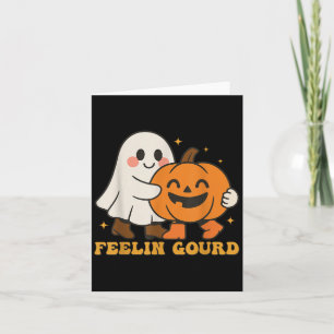 Gefühl Gourd Niedlich Halloween Karte