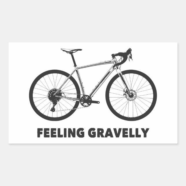 Gefühl Gravelly Cycling Rechteckiger Aufkleber (Vorderseite)