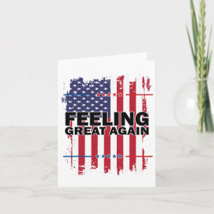 Gefühl Great Again Trump 2024 American USA Flag V Karte