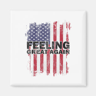 Gefühl Great Again Trump 2024 American USA Flag V Magnet