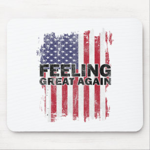 Gefühl Great Again Trump 2024 American USA Flag V Mousepad