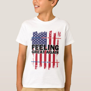 Gefühl Great Again Trump 2024 American USA Flag V T-Shirt