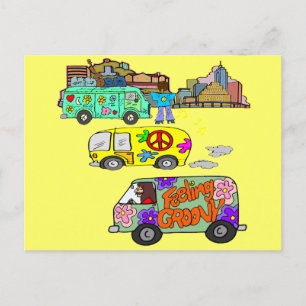 Gefühl Groovy Baby Boomer Postkarte