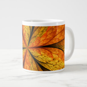 Gefühl Herbst, Modernes Abstraktes Fraktal Blume Jumbo-Tasse