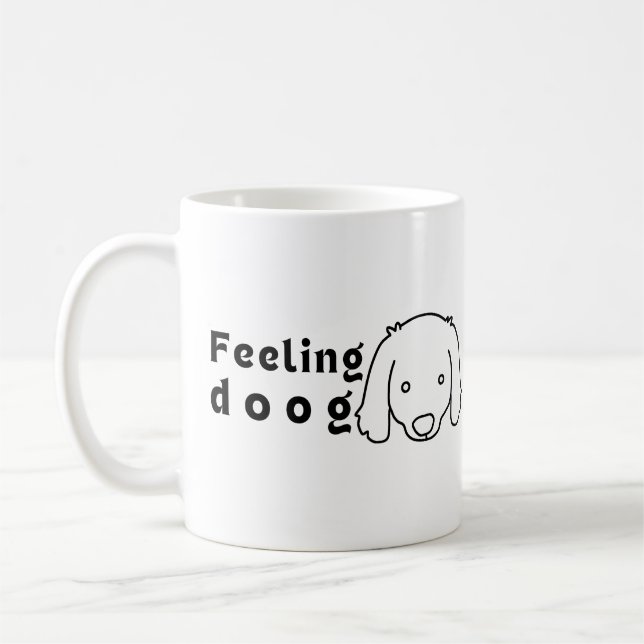Gefühl Hund ( gut ) für Hundeliebhaber. Kaffeetasse (Links)