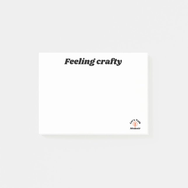 Gefühl-Klartext-Notizen Post-it Klebezettel (Vorderseite)
