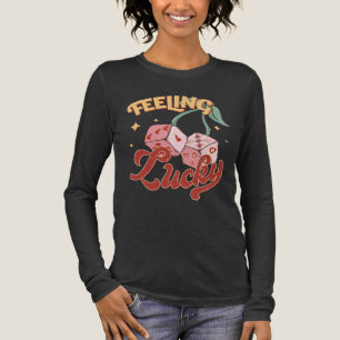 Gefühl Lucky Dice Retro Typografie Tri-Blend Shirt