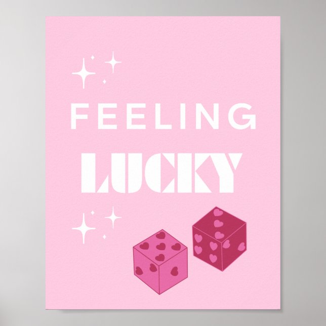 Gefühl Lucky, Lucky Girl, glücklichstes Mädchen, P Poster (Vorne)