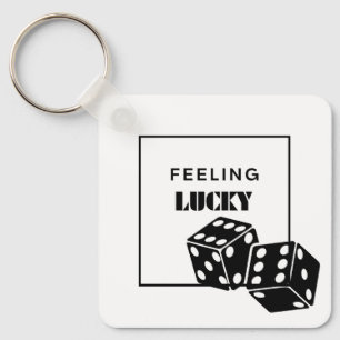 Gefühl Lucky, Lucky Girl, Luckiest Girl, Black Schlüsselanhänger