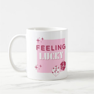 Gefühl Lucky, Lucky Girl, Luckiest Girl, Pink Kaffeetasse