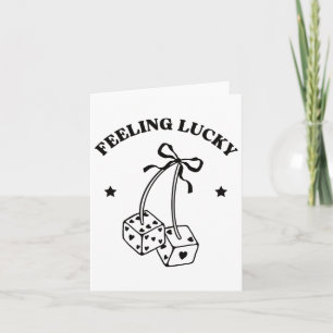 Gefühl Lucky Retro Dice Valentine Niedlich Hearts Karte