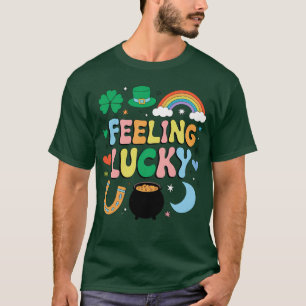 Gefühl Lucky St Patricks Day Charm Irish Kleeblatt T-Shirt