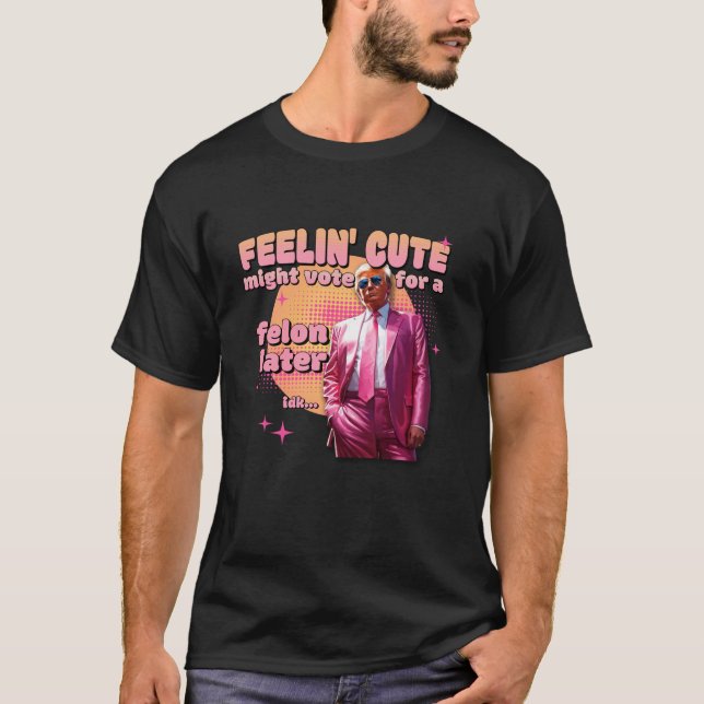 Gefühl Niedliche Abstimmung für einen Felsen späte T-Shirt (Vorderseite)