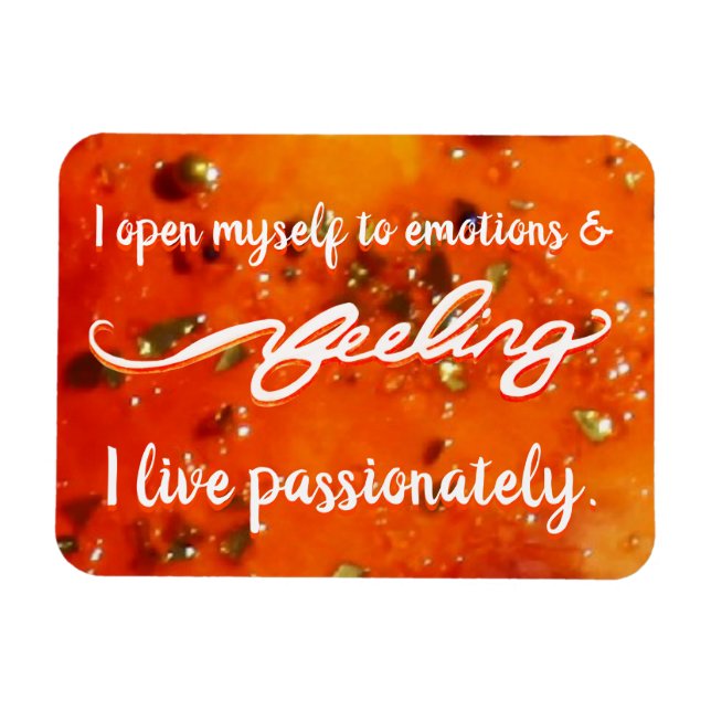 "Gefühl" Orange Sacral Chakra Words Magnet (Horizontal)