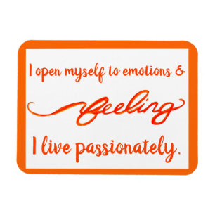 "Gefühl" Orange Sacral Chakra Words Magnet
