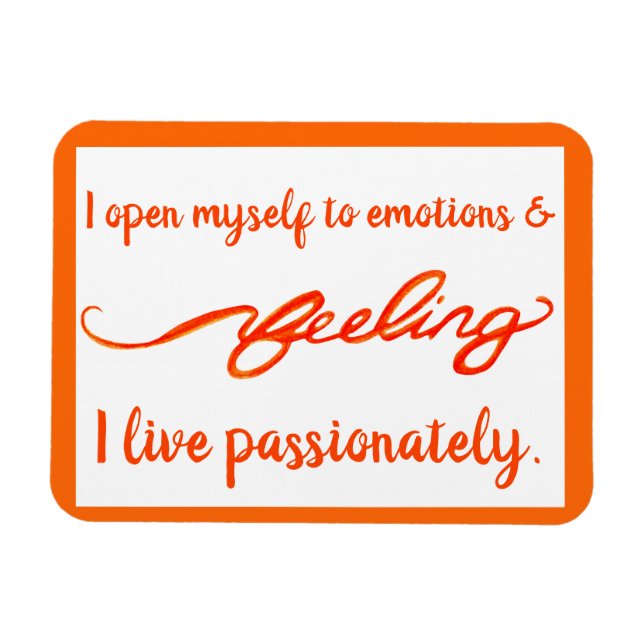 "Gefühl" Orange Sacral Chakra Words Magnet (Horizontal)