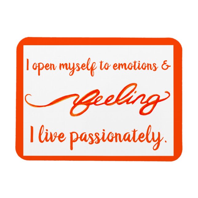 "Gefühl" Orange Sacral Chakra Words Magnete (Horizontal)