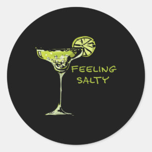 Gefühl Salty Cinco De Mayo Margarita Funny Mexico Runder Aufkleber