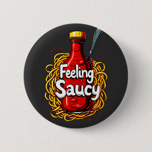 Gefühl Saucy - Fun Tomato Ketchup Print for Sauce Button