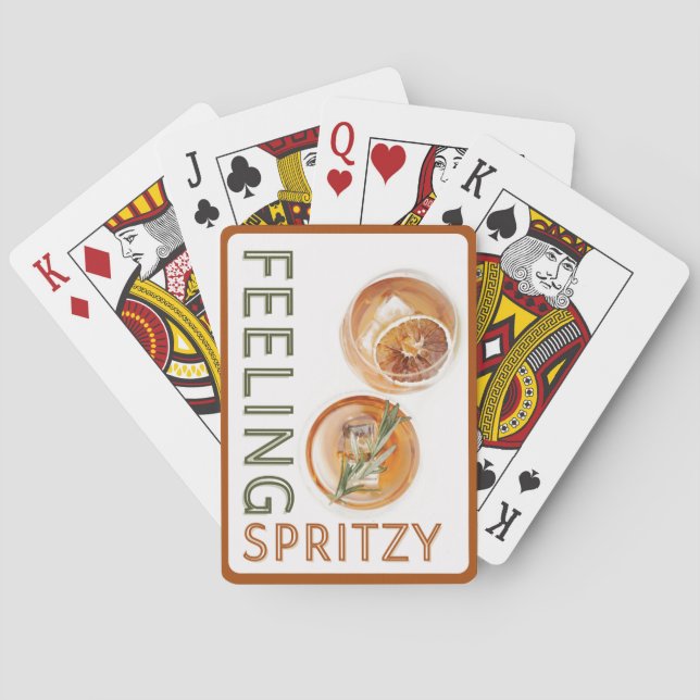 Gefühl Spritzy Orange Cocktail Spielkarten (Rückseite)